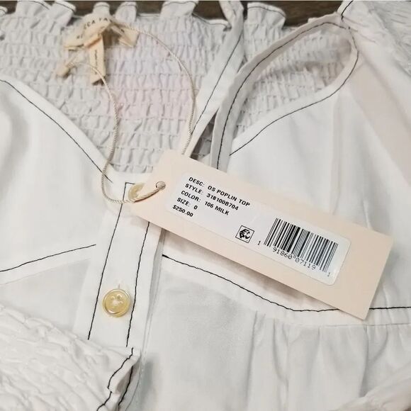 Rebecca taylor OffShoulder Poplin Button-Front Top - Picture 4 of 7